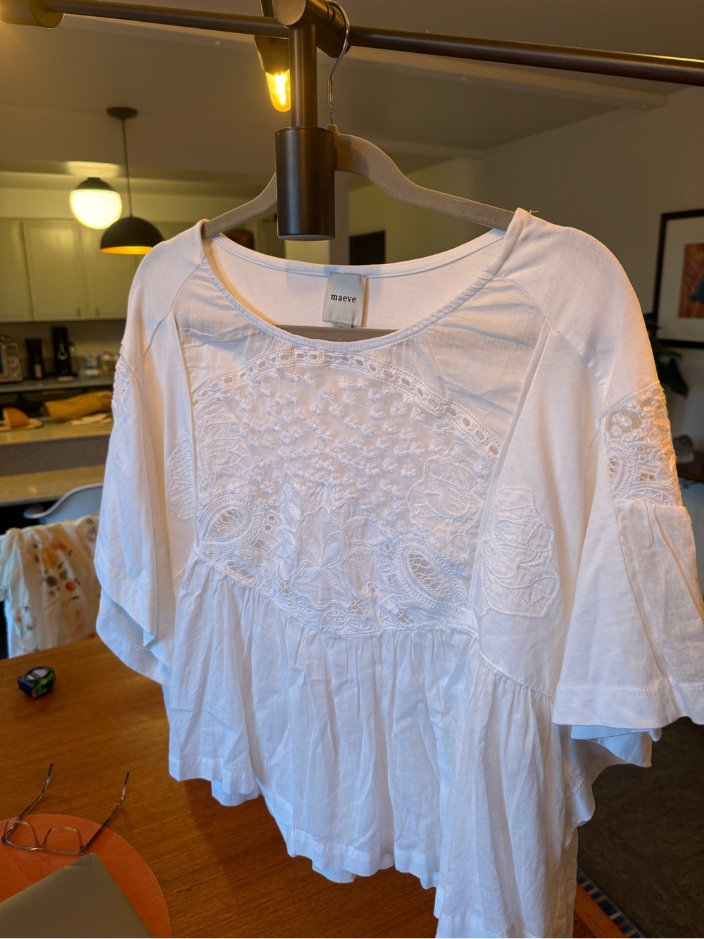 Maeve Floaty White Top